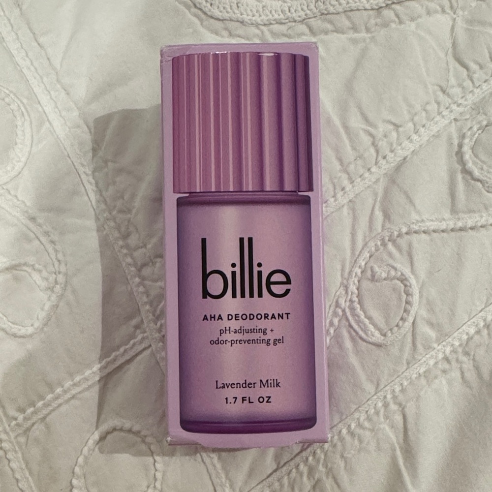 Billie Lavender Milk AHA Deodorant oh adjusting odor preventing gel 1.7 fl oz